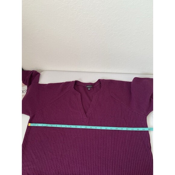 Beyond Yoga Free Style Pullover AUBER Size XL NWT $79 Waffle Knit‎ Purple V Neck - Picture 8 of 11